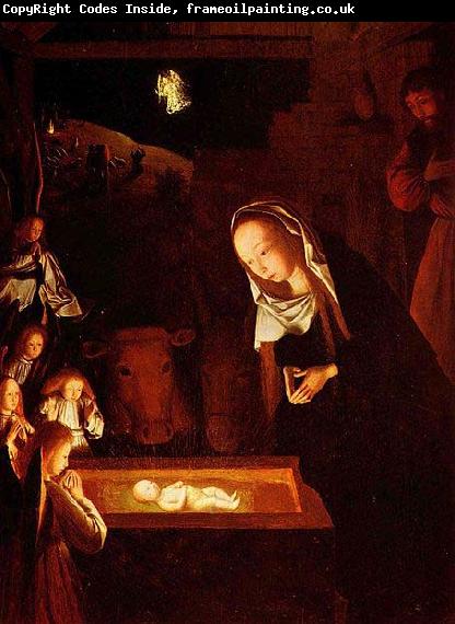 Geertgen Tot Sint Jans Geertgen depicted the Child Jesus as a light source on his painting The Nativity at Night